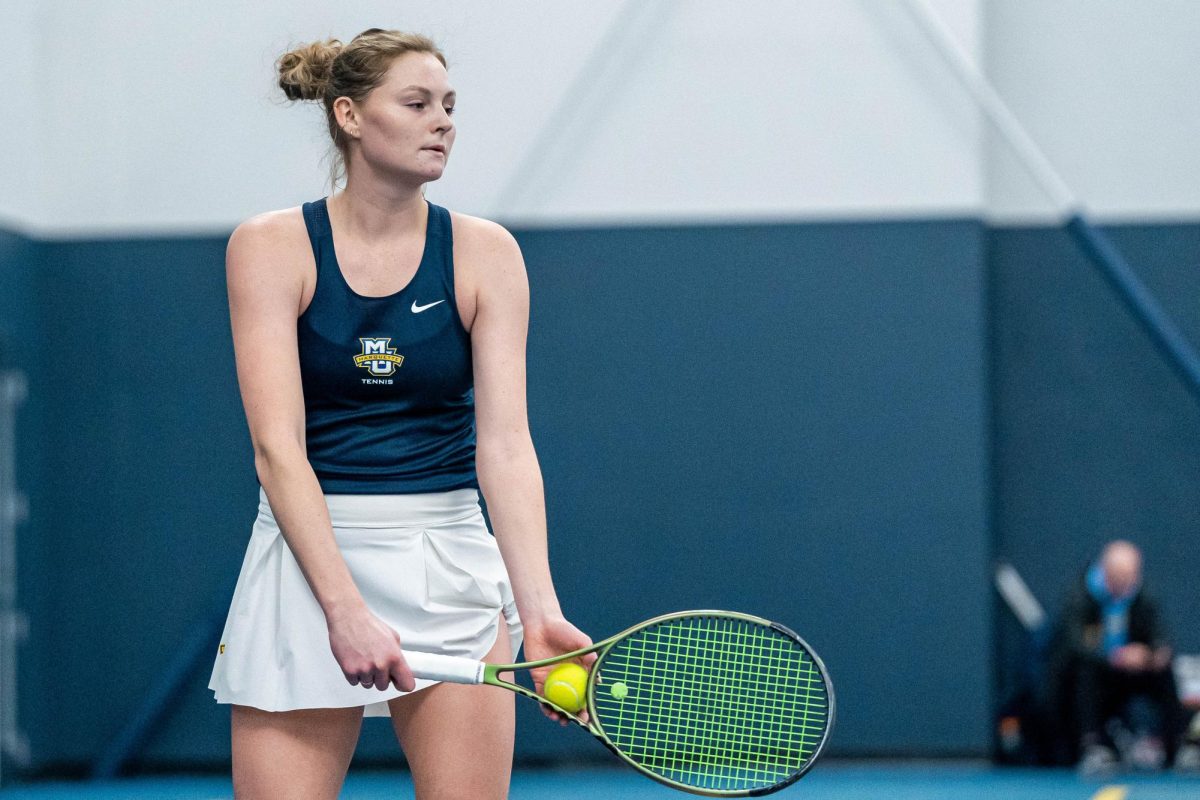 Senior Andie Weise earned a singles win in each of MU's two losses to Creighton and Omaha March 28 and 29.